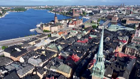 Saint-Gertrude-church-in-the-middle-of-old-town-Gamla-Stan,-Stockholm