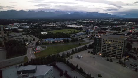 aerial-pullout-around-sunset-over-anchorage-alaska