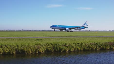 KLM-Flugzeug-Der-Royal-Dutch-Airlines