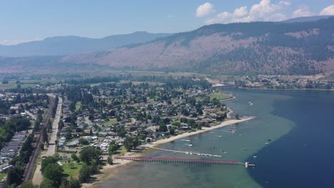 Village-Life-from-Above:-Aerial-Perspective-of-Chase-by-the-Picturesque-Little-Shuswap-Lake