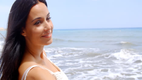 Attractive-Lady-at-the-Beach-on-a-Tropical-Climate