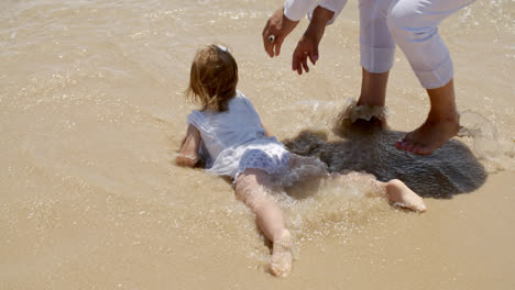 Little-girl-paddling-in-the-surf