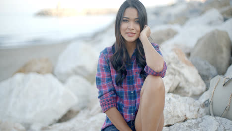 Woman-Relaxing-In-Summer-Day