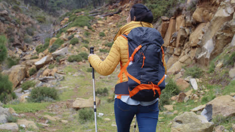 Active-fit-young-woman-on-a-hiking-trail