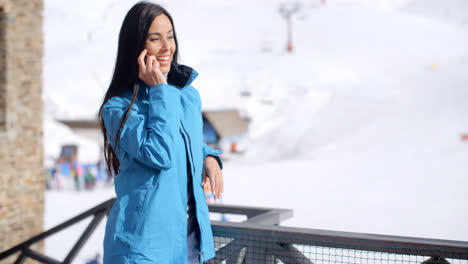 Attractive-young-woman-at-a-mountain-ski-resort