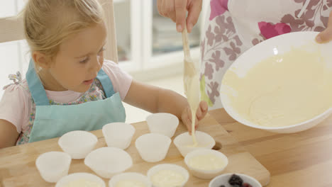 Pouring-muffin-batter-into-holders