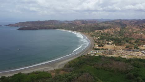 Aerial-drone-view-of-the-coastline-sea-in-Panama