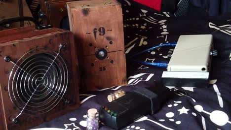 Collection-of-spirit-and-ghost-box-electric-paranormal-ITC-communication-equipment