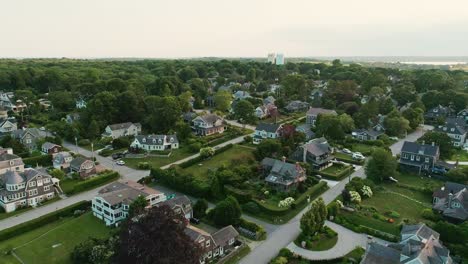 Wealthy-suburbs-in-Jamestown-Rhode-Island-aerial-flyover