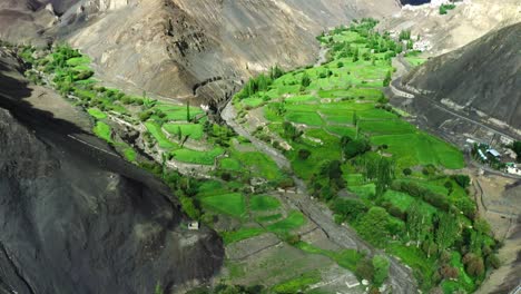Luftaufnahme-Des-Thiksey-Klosters,-Thiksey-Gompa,-Tibetisch-buddhistisches-Kloster-Des-Gelben-Hutes,-Ladakh,-Jammu-Und-Kaschmir,-Indien,-Leh-Ladakh,-Berühmter-Ort-In-Leh,-Ladakh,-Indien