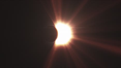 Rayos-De-Luz-Solar,-Luna-Cubriendo-El-Sol-Durante-El-Eclipse-Solar-Total