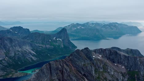 Rocky-Peak-Of-Kvaenan-Mountain-On-Senja-Island-In-Norway