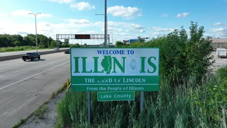 Willkommen-In-Illinois-Verkehrsschild