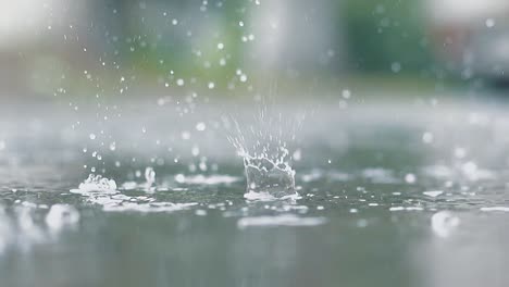 It-is-raining-outside-Rain-drops-break-in-puddle