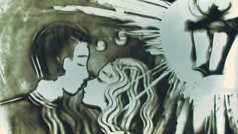 close-view-sand-animation-picture-depicts-couple-in-love