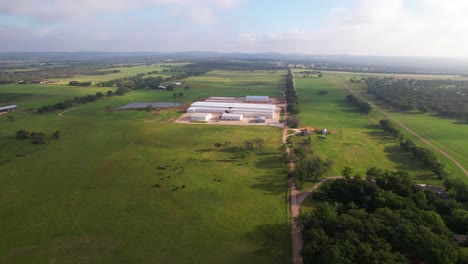 Aerial-footage-of-William-Chris-Wine-School-in-Stonewall-Texas