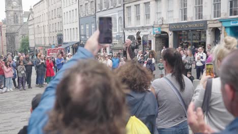 Sword-swallowing-street-performer