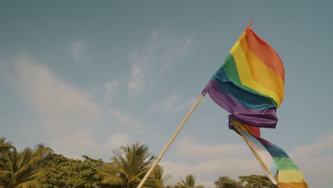 Rainbow-Gay-Pride-Flag-Waving-On-The-Wind