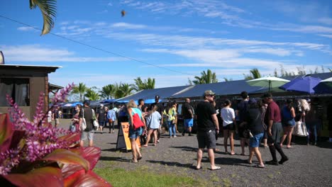 Menschen,-Die-Auf-Einem-Bauernmarkt-In-Hawaii-Auf-Big-Island-In-Der-Nähe-Von-Hilo-Herumlaufen