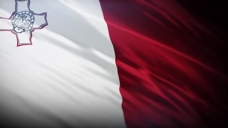 Bandera-De-Malta,-Pantalla-Completa-En-Alta-Resolución-4k-Bandera-De-La-República-De-Malta-4k