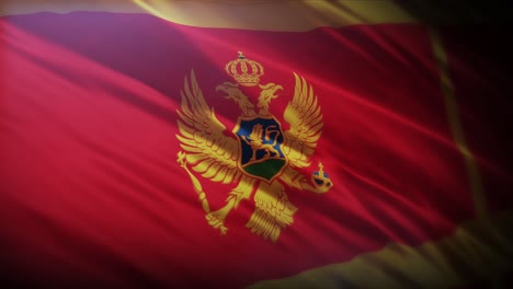 Flag-of-Montenegro,-full-screen-in-4K-high-resolution-Flag-of-Republic-of-Montenegro-4K