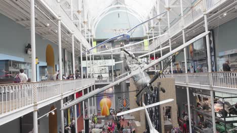 Aviation-display-including-Spitfire-plane-at-National-Museum-of-Scotland