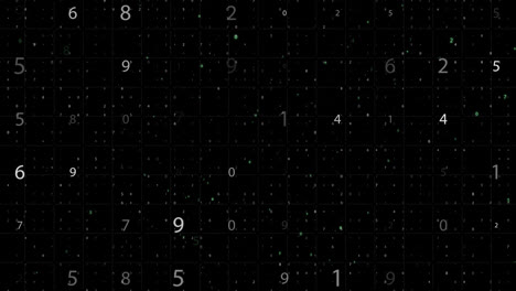 Zahlenraster-Berechnet-Big-Data-Ziffern,-Animationstechnologie-Hintergrund