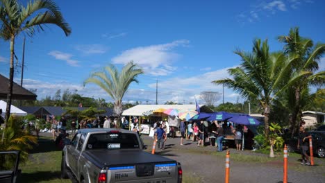 Gente-Caminando-Por-El-Mercado-De-Agricultores-De-Una-Gran-Isla.