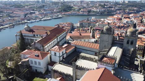 Oporto,-Portugal,-Imágenes-De-Drones-4k