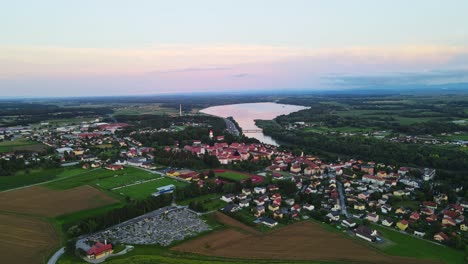 Stunning-aerial-4K-drone-footage-of-Ormož-filmed-in-the-golden-sunset