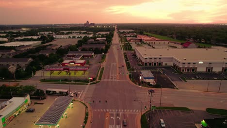 Kreuzung-In-Elk-Grove-Village,-Illinois,-USA