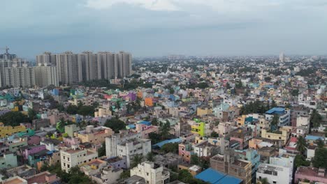 Wohnviertel-Und-Wolkenkratzer-Der-Stadt-Chennai