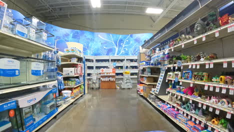 POV---Walking-through-a-store-that-sells-pet-products