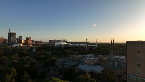 4k-Drone-sunset-Adelaide-oval-Australia