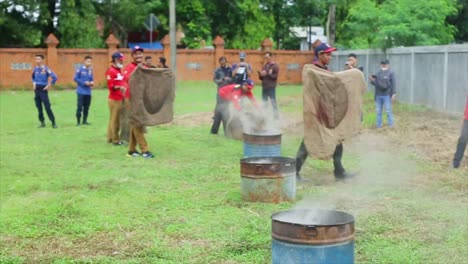 Remove-the-wet-cloth-after-the-fire-is-out