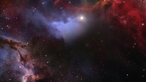 Raumfahrt-Im-Sternenfeld-Durch-Nebel-Und-Stern-4k
