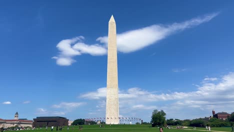 Washington-Monument-Am-Frühen-Morgen,-Gelegen-In-Washington,-D.C.,-USA