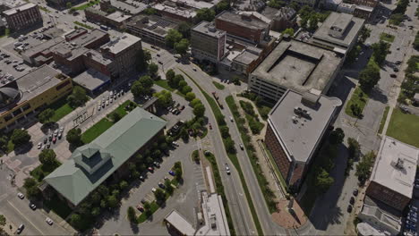 Macon-Georgia-Aerial-v24-establishing-shot-birds-eye-view-drone-flyover-Martin-Luther-King-Jr