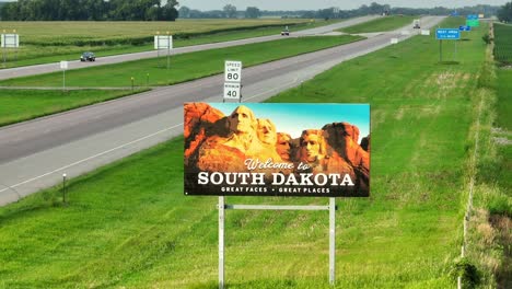 South-Dakota-welcome-sign-along-interstate-highway