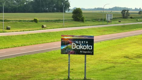 Welcome-to-North-Dakota-state-road-sign