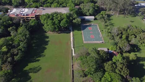 A-Shot-Of-A-Sports-Court-Of-The-Christian-University-Campus-In-Argentina