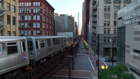 Chicago-elevated-L-passenger-train-with-CTA-stickers