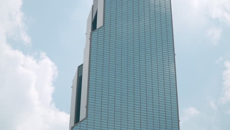 Glass-Facade-Exterior-Of-Trade-Tower-At-Coex-Business-Trade-Complex-In-Seoul,-South-Korea