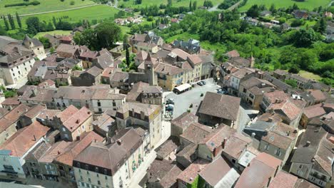 Centro-De-La-Ciudad-Belves-Ciudad-Dordoña-Francia