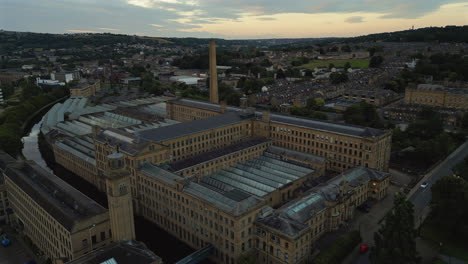 Establishing-Drone-Shot-of-Salts-Mill-in-Saltaire