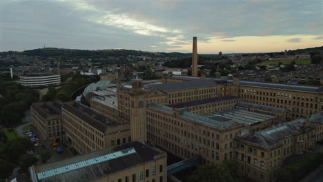Rising-Establishing-Drone-Shot-of-Salts-Mill-in-Saltaire