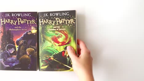 Libros-De-Harry-Potter-Uno-Al-Lado-Del-Otro