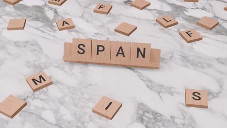 Span-Wort-Auf-Scrabble