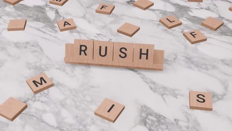Rush-word-on-scrabble