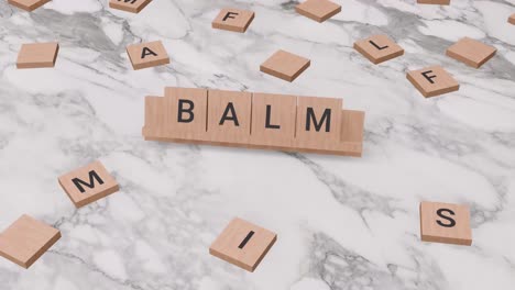 Balsam-Wort-Auf-Scrabble